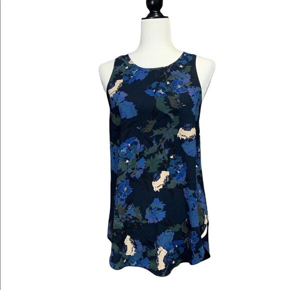 🚨 Aritzia Wilfred Printed Watercolor Sleeveless Top - Picture 1 of 6